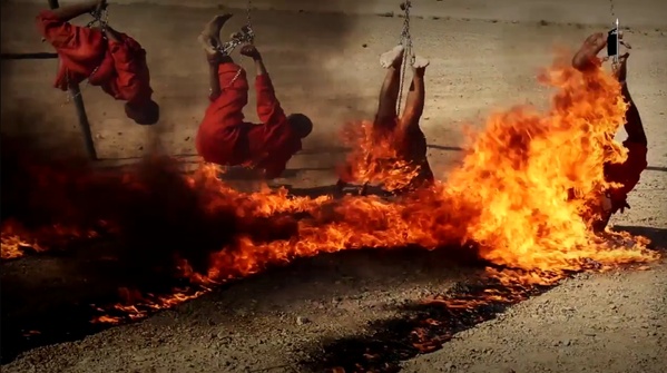 Hasil gambar untuk ISIS bakar tawanan