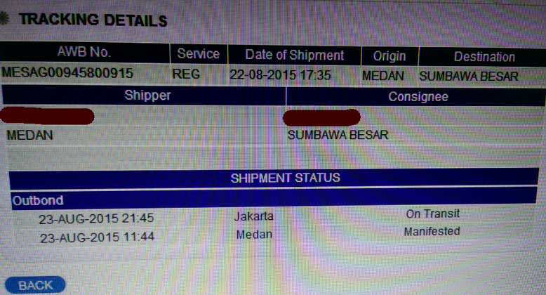 Surat Terbuka untuk JNE, pengiriman Medan ke Sumbawa 22-Agustus gagal Xray