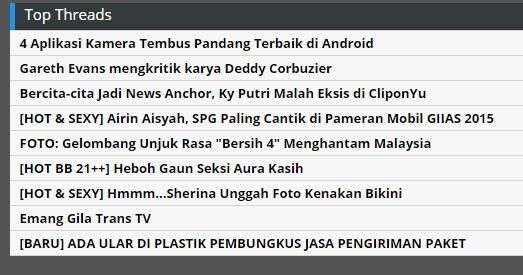 Kebanyakan top thread kaskus tentang thread cewe cantik sexy, berikut faktanya