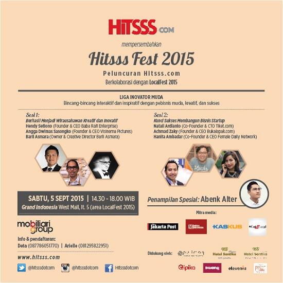 Hitsss.com Launching Event! Bincang Inspiratif dari Pebisnis Muda Kreatif