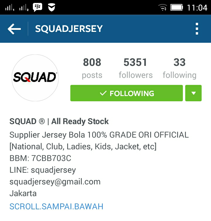 Hati-Hati Penipuan atas akun Instagram Squad Jersey a.n Mikhael Hamonangan
