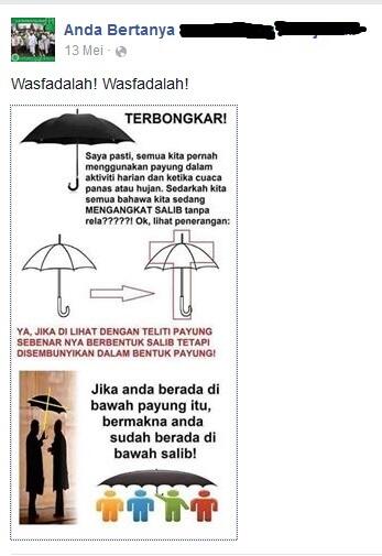 Status provokatif yang kerap muncul di wall Facebook.