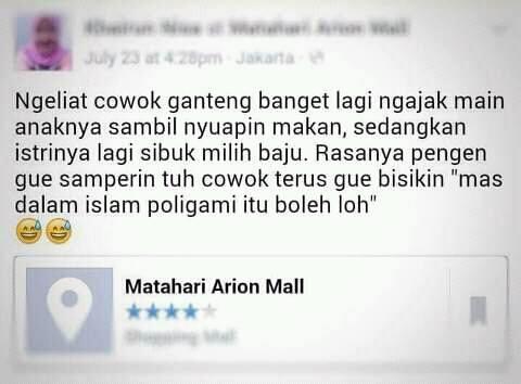 Status provokatif yang kerap muncul di wall Facebook.