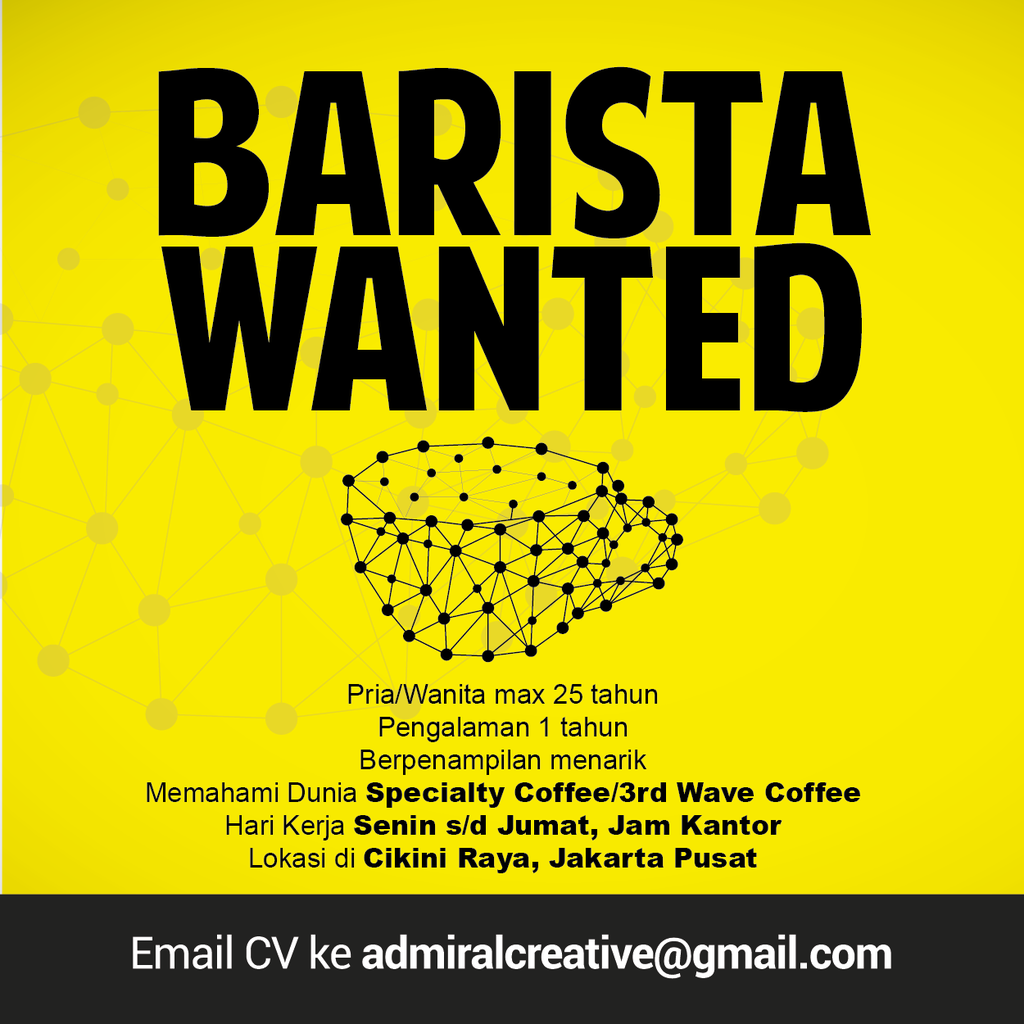 Lowongan Kerja BARISTA - CIKINI RAYA - JAKARTA PUSAT  KASKUS