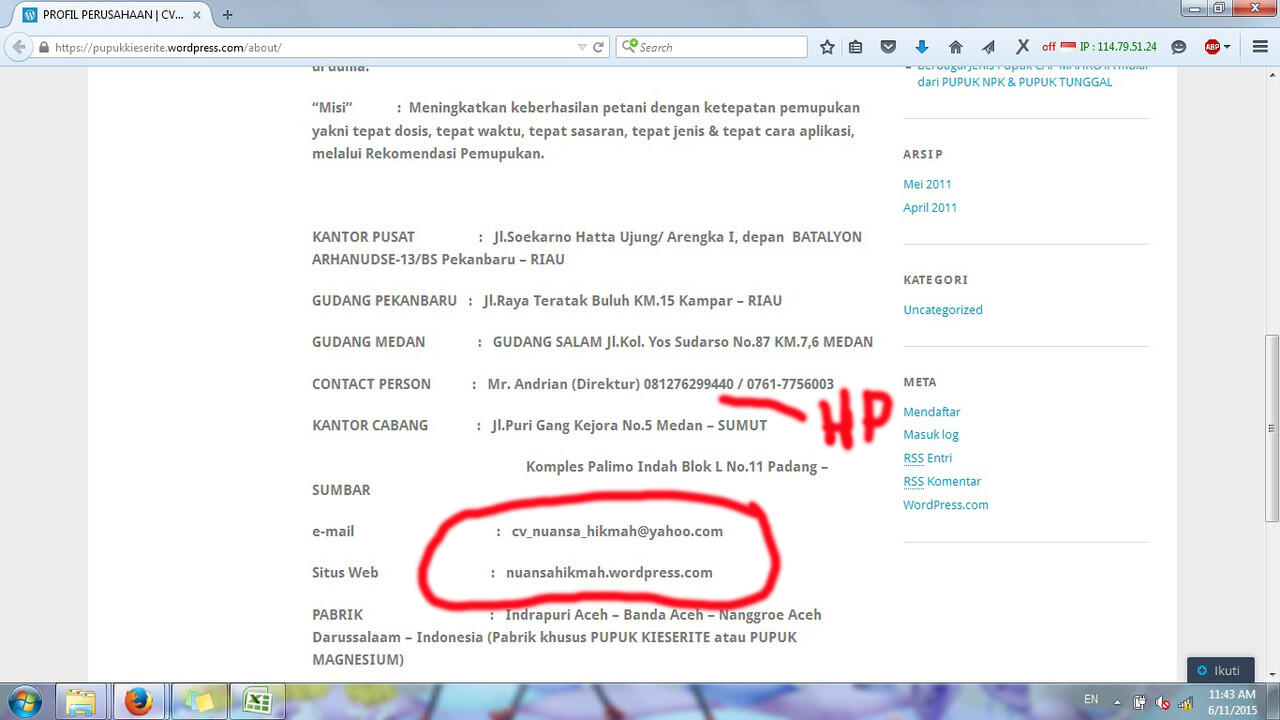 Waspada CV.Badrian Lestari