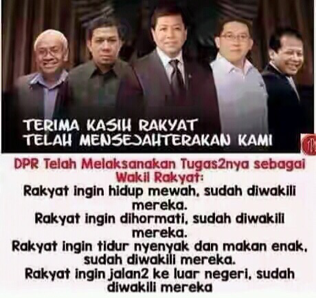 jangan salah, DPR memang WAKIL RAKYAT gan