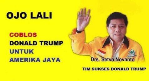 Meme Lucu Fadli Zon dan Setya Novanto Hadiri Kampanye Donald Trump