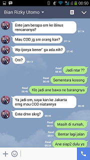 Hati2 terhadap buyer dengan id beerawk, nama di line-nya bian risky utomo