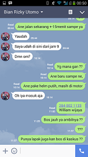 Hati2 terhadap buyer dengan id beerawk, nama di line-nya bian risky utomo