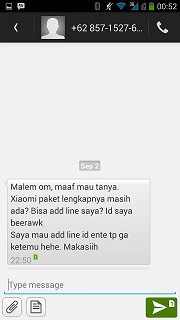 Hati2 terhadap buyer dengan id beerawk, nama di line-nya bian risky utomo