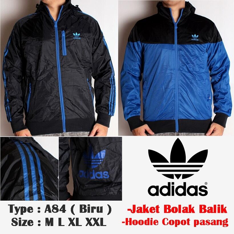 Jaket Adidas Nike Puma Bolak Balik & bisa di lipat jadi TAS , WATERPROOF PREMIUM!