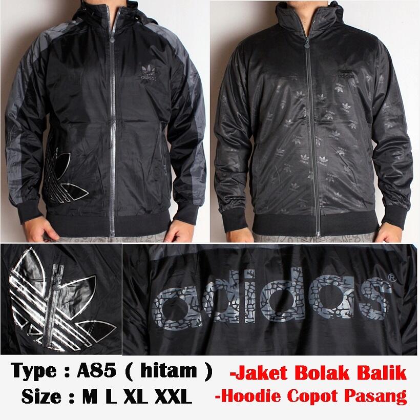 Jaket Adidas Nike Puma Bolak Balik & bisa di lipat jadi TAS , WATERPROOF PREMIUM!