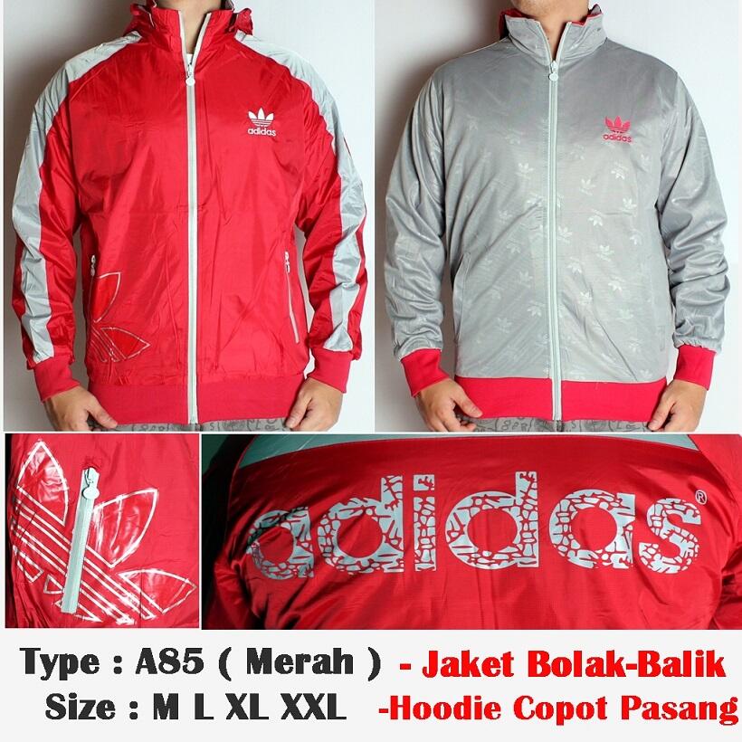 Jaket Adidas Nike Puma Bolak Balik & bisa di lipat jadi TAS , WATERPROOF PREMIUM!