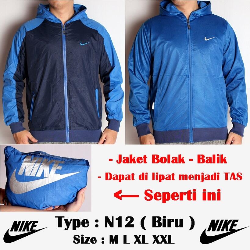 Jaket Adidas Nike Puma Bolak Balik & bisa di lipat jadi TAS , WATERPROOF PREMIUM!