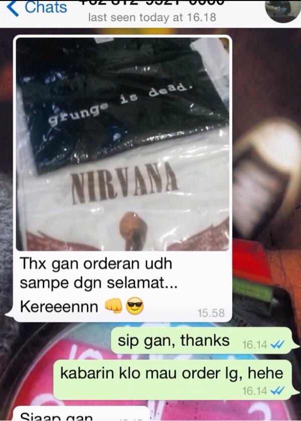 Testimonial Lapak Kaos Kurt Cobain (Since 2012) theandino