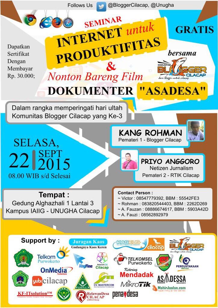 Seminar Internet Untuk Produktifitas - Gratis