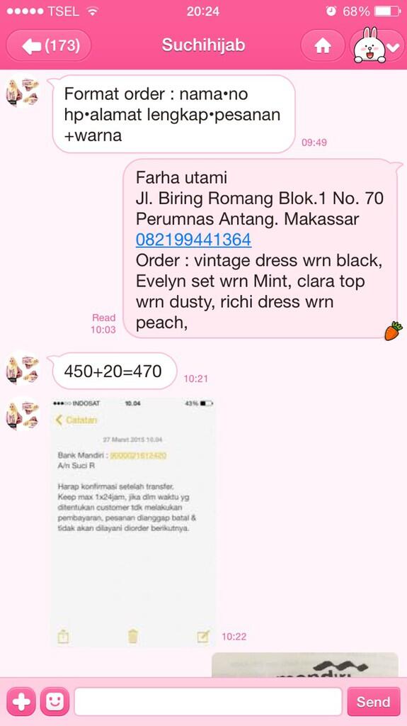 SUCIHIJAB / SUCHIHIJAB / CHASTEHIJAB PENIPU BERKEDOK JUALAN HIJAB DI IG!!!