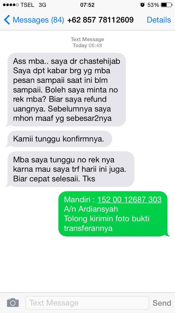SUCIHIJAB / SUCHIHIJAB / CHASTEHIJAB PENIPU BERKEDOK JUALAN HIJAB DI IG!!!