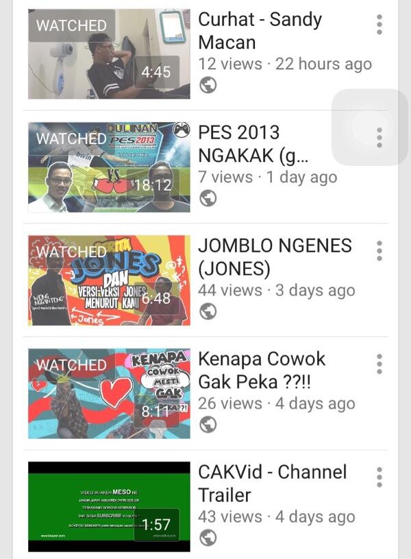 Ojok didelok YOUTUBE iki