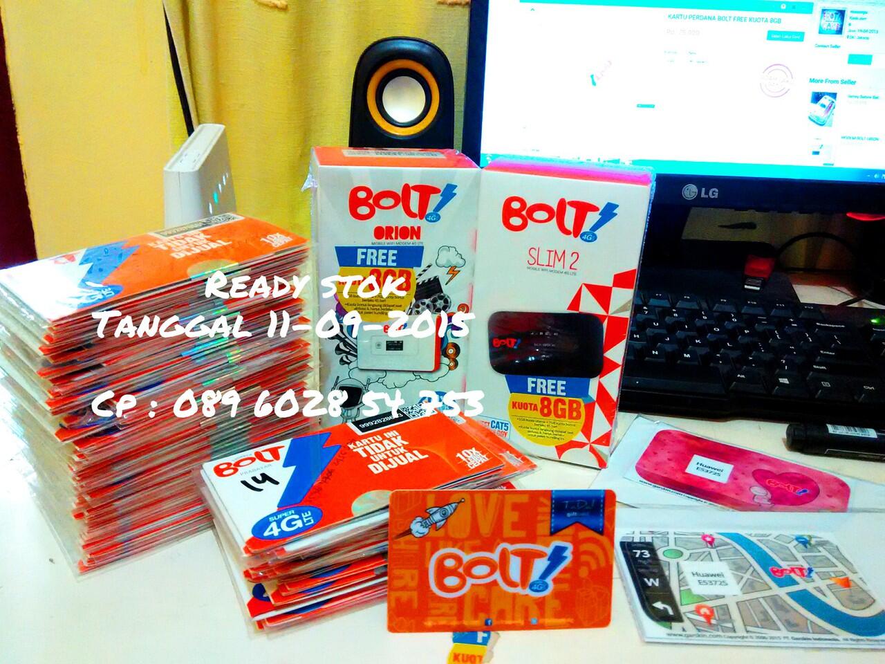 SAMPE PUAS ~ KARTU PERDANA BOLT 8GB - MODEM BOLT UNLOCK ORION - MAX -SLIM 2