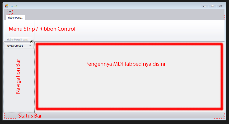 &#91;ASK&#93; Bagaimana cara buat MDI form yang ada Navigation Pane nya (C#, Winforms)