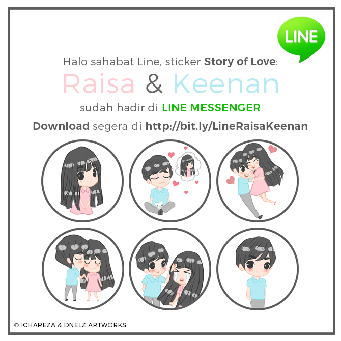 Waaah ada Line Sticker Kisah Cinta Raisa &amp; Keenan