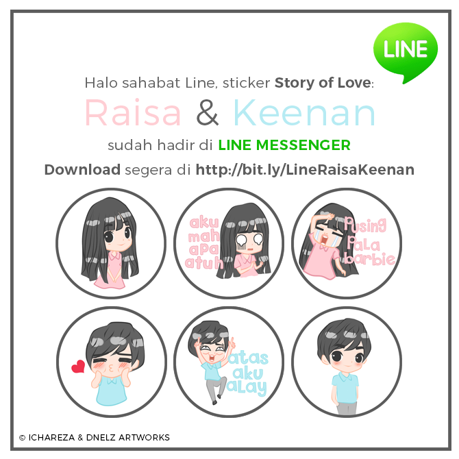 Waaah ada Line Sticker Kisah Cinta Raisa &amp; Keenan