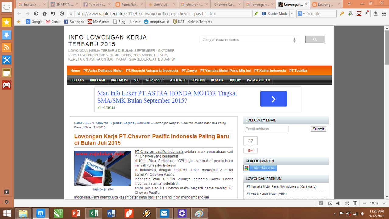 Hati-Hati Penipuan Lowongan Kerja Chevron