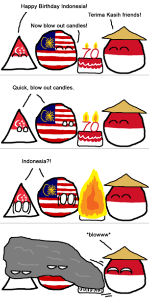 Candaan Asap 3 Negara, Indonesia,Malaysia,Singapur...