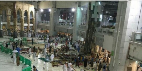 (BREAKING NEWS) Crane di Masjidil Haram roboh, lebih dari 80 orang meninggal