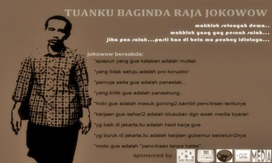 (presiden dagelan) Sering Salah, Jokowi Bisa Dijadikan Lucu-lucuan