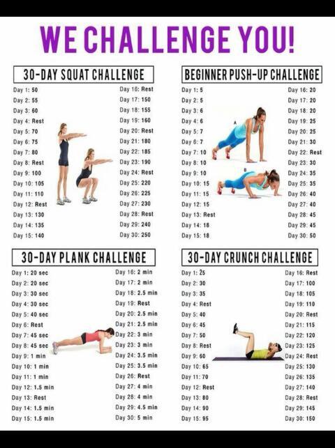 30 Days Fitness Challenges? Challenges Accepted! :D