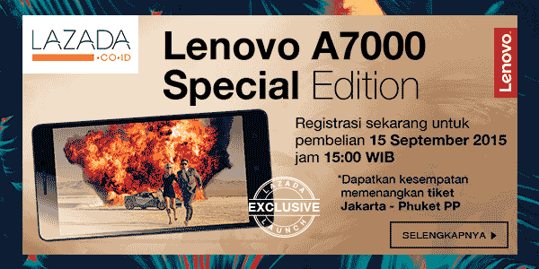 Lenovo A7000 Special Edition: Phablet Octa Core Dengan Internet Super Cepat 4G LTE