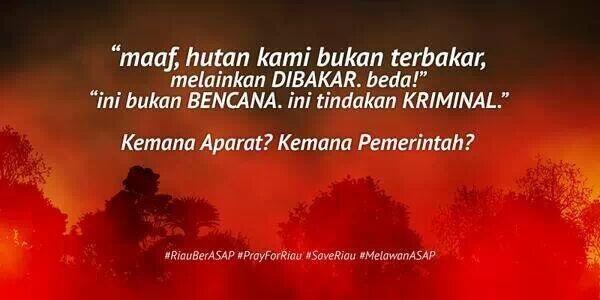 Repost: Pray for Riau (Surat Terbuka Untuk Pak Presiden Jokowi)