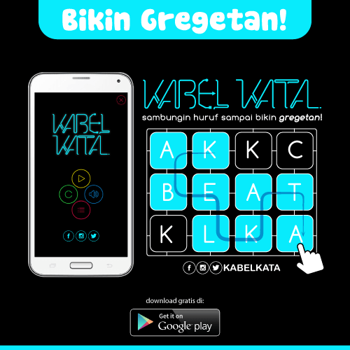 cobain KABEL KATA, sambungin huruf sampai bikin GREGETAN!