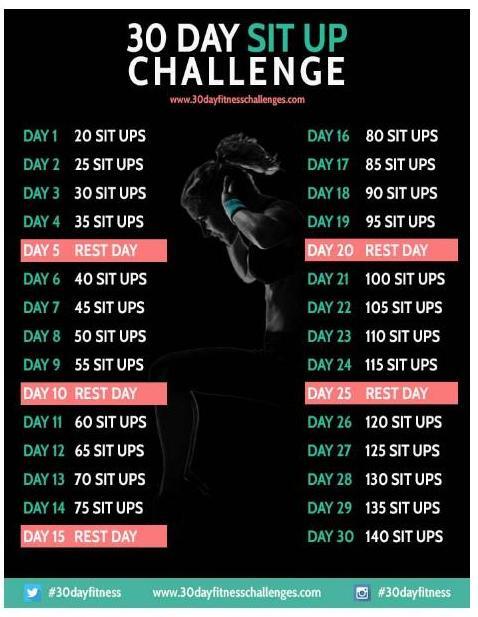 30 Days Fitness Challenges? Challenges Accepted! :D