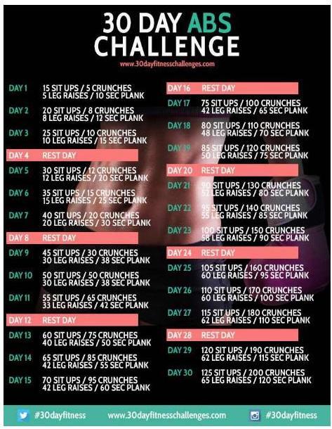 30 Days Fitness Challenges? Challenges Accepted! :D