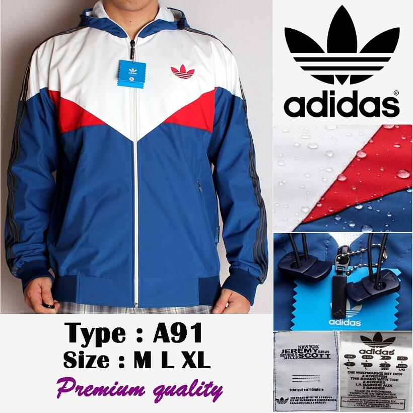 Jaket Adidas Nike Puma Bolak Balik & bisa di lipat jadi TAS , WATERPROOF PREMIUM!