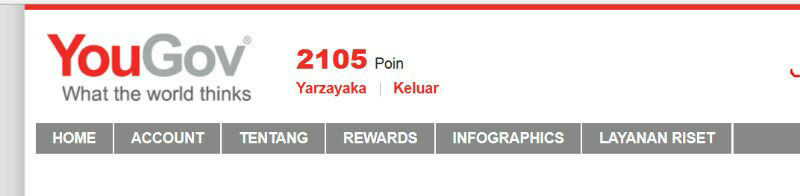 Yougov Isi Survei dapet dollar, mudah, gratis, WD via Paypal