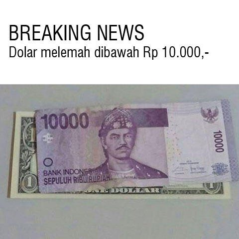 &#91;BREAKING NEWS&#93; Dolar melemah dibawah Rp. 10.000,-