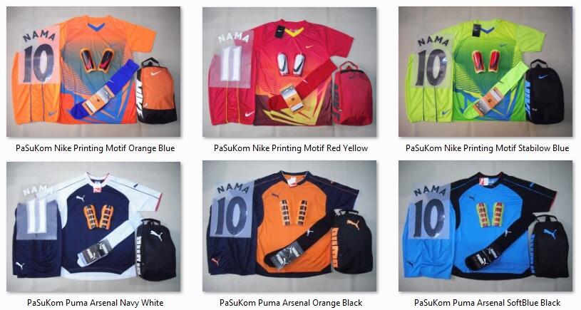 PASUKOM PUMA ARSENAL NIKE ADIDAS SERAGAM SETELAN BAJU CELANA FUTSAL SEPAKBOLA