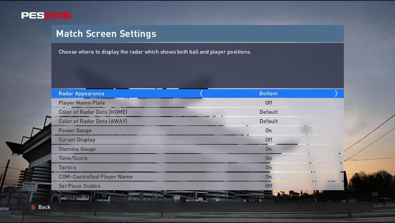 Screen setting