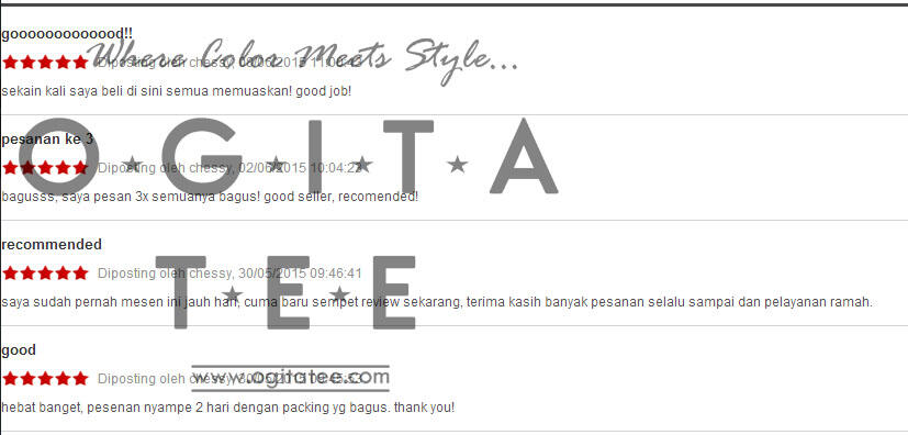 ► Official Testimoni » OGITA TEE « Supplier Kaos Printing 1st Hand ◄