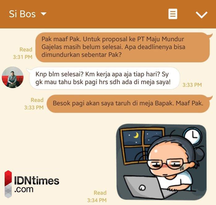 16 Tipe Bos Berdasarkan Isi Chat-nya dengan Pegawai &#91;ngakak dulu&#93;