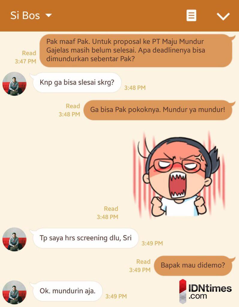 16 Tipe Bos Berdasarkan Isi Chat-nya dengan Pegawai &#91;ngakak dulu&#93;