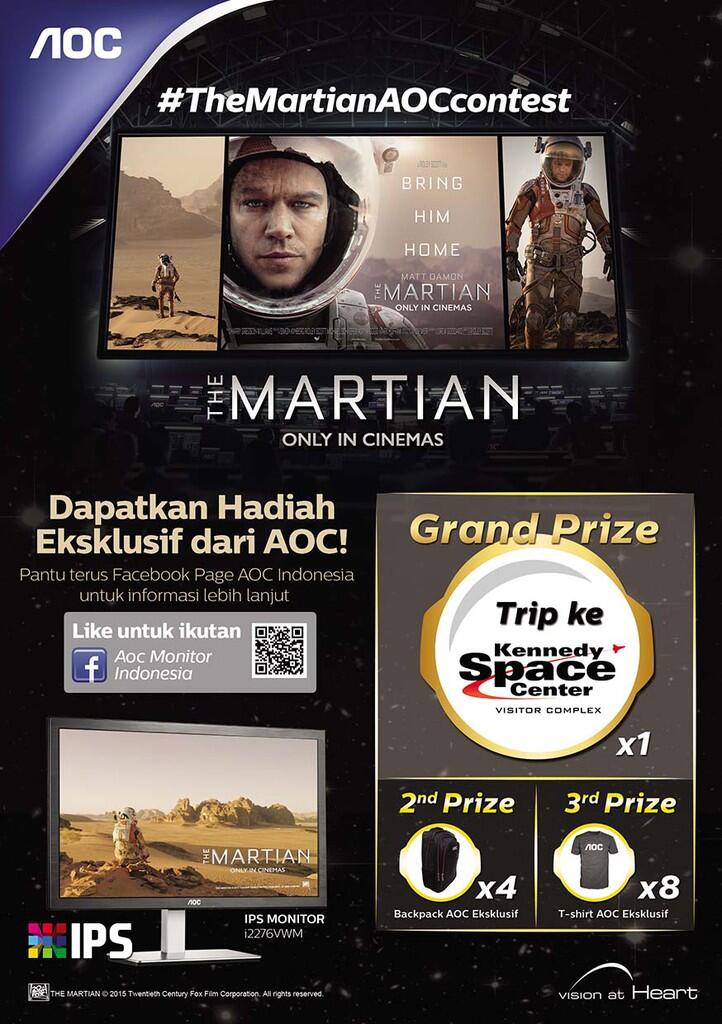 Ayo ikutan, Kuis Film The Martian berhadiah Trip ke Kennedy Space Center Florida,AS!