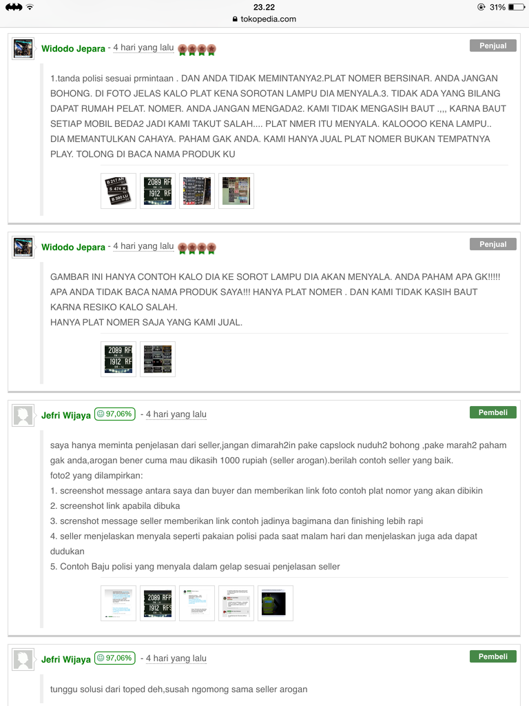 surat terbuka pembelian di tokopedia barang tidak sesuai tapi toped memihak seller