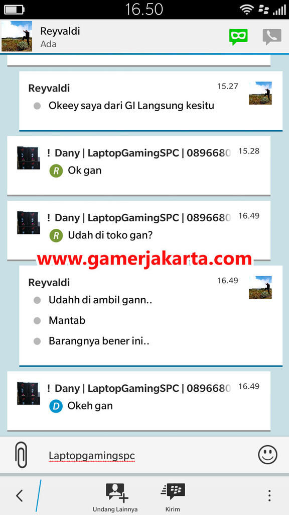 Testimonial dan Feedback > GamerJakarta.com - Laptop Gaming Specialist