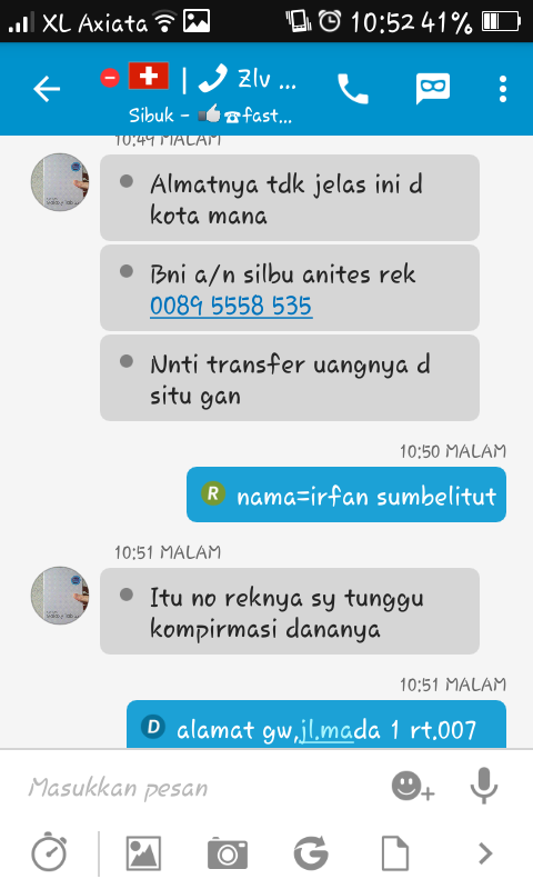 nih gan bukti ane niat ngisengin penipu kupret