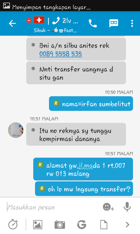nih gan bukti ane niat ngisengin penipu kupret